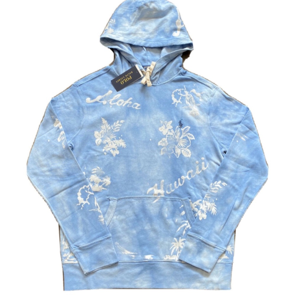 Polo Ralph Lauren Men's Medium Laguna Hawaiian Spa Terry Hoodie Sweatshirt NWT - Picture 5 of 10